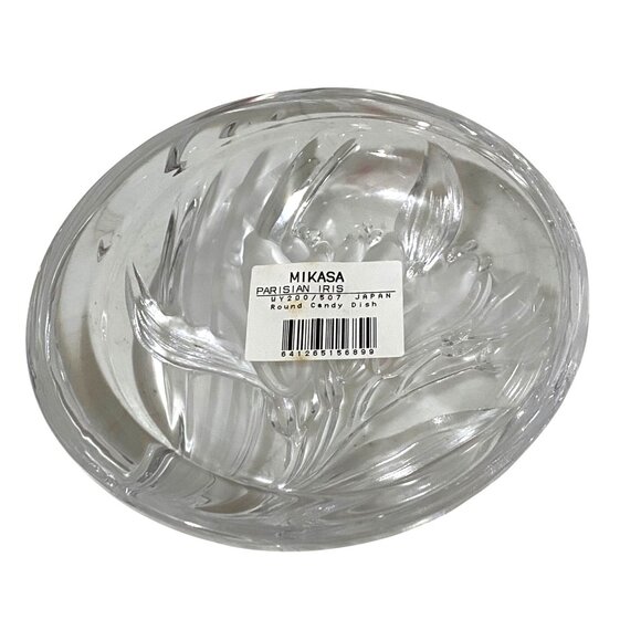 Vintage Mikasa Clear Glass Lot of 3 Items Candy Dish Bud Vase Home Decor Display - Picture 3 of 9